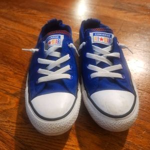 Blue Converse All Star Slip On Sneakers sz 9